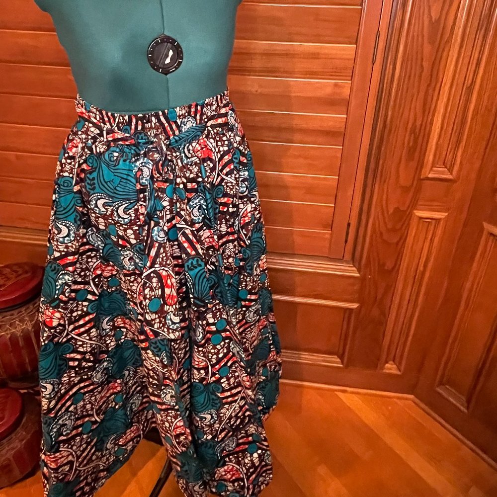 African print maxi skirt